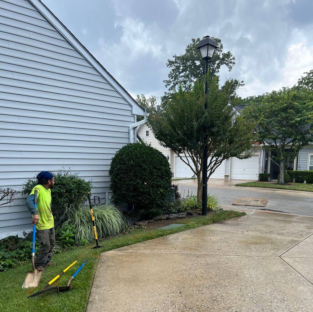 An expert plumber has completed Heil Plumbing trenchless water line repair and is satisfied that he left the property in excellent condition while effectively solving the problem.