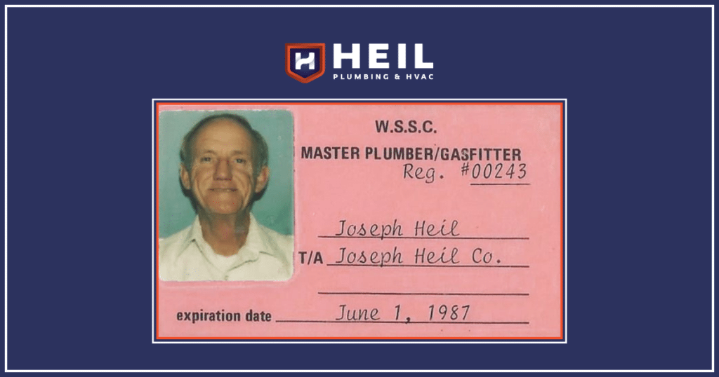Master plumber Joseph Heil first considered plumbing as a career 70 years ago.